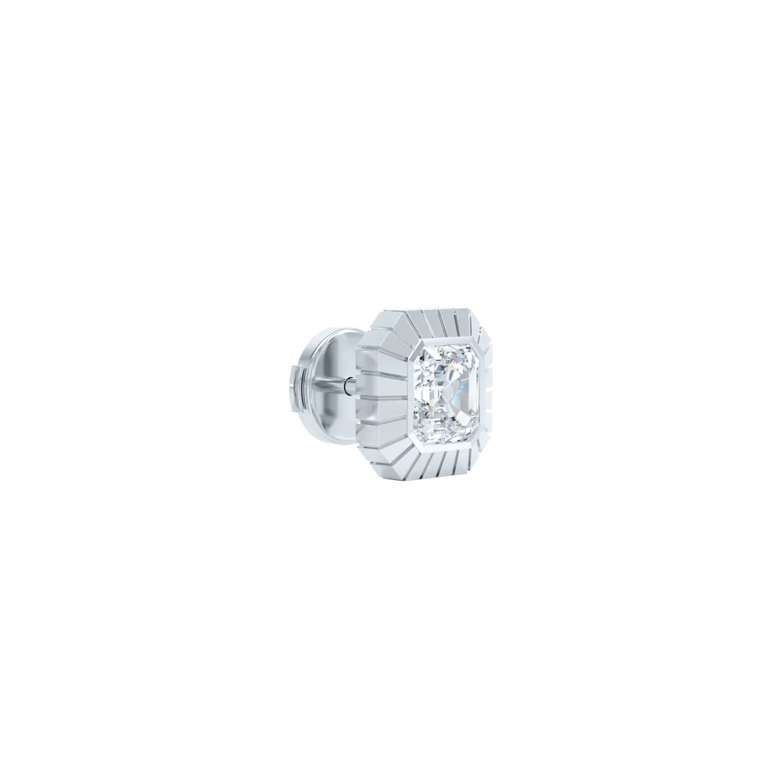  Eternity asscher studs - Asscher Cut Diamond Stud Earrings -  The Future Rocks -    6 
