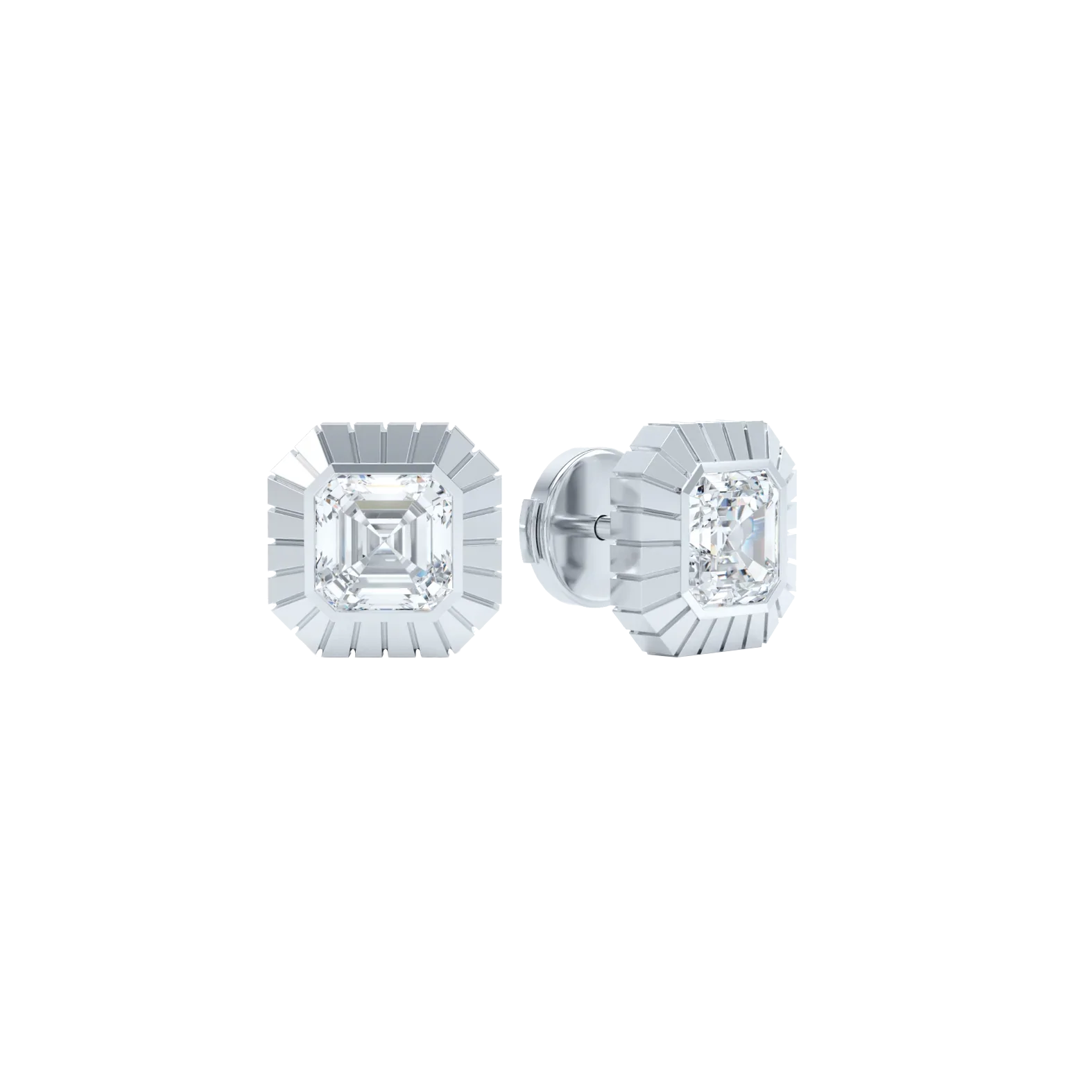  Eternity asscher studs - Asscher Cut Diamond Stud Earrings -  The Future Rocks -    5 