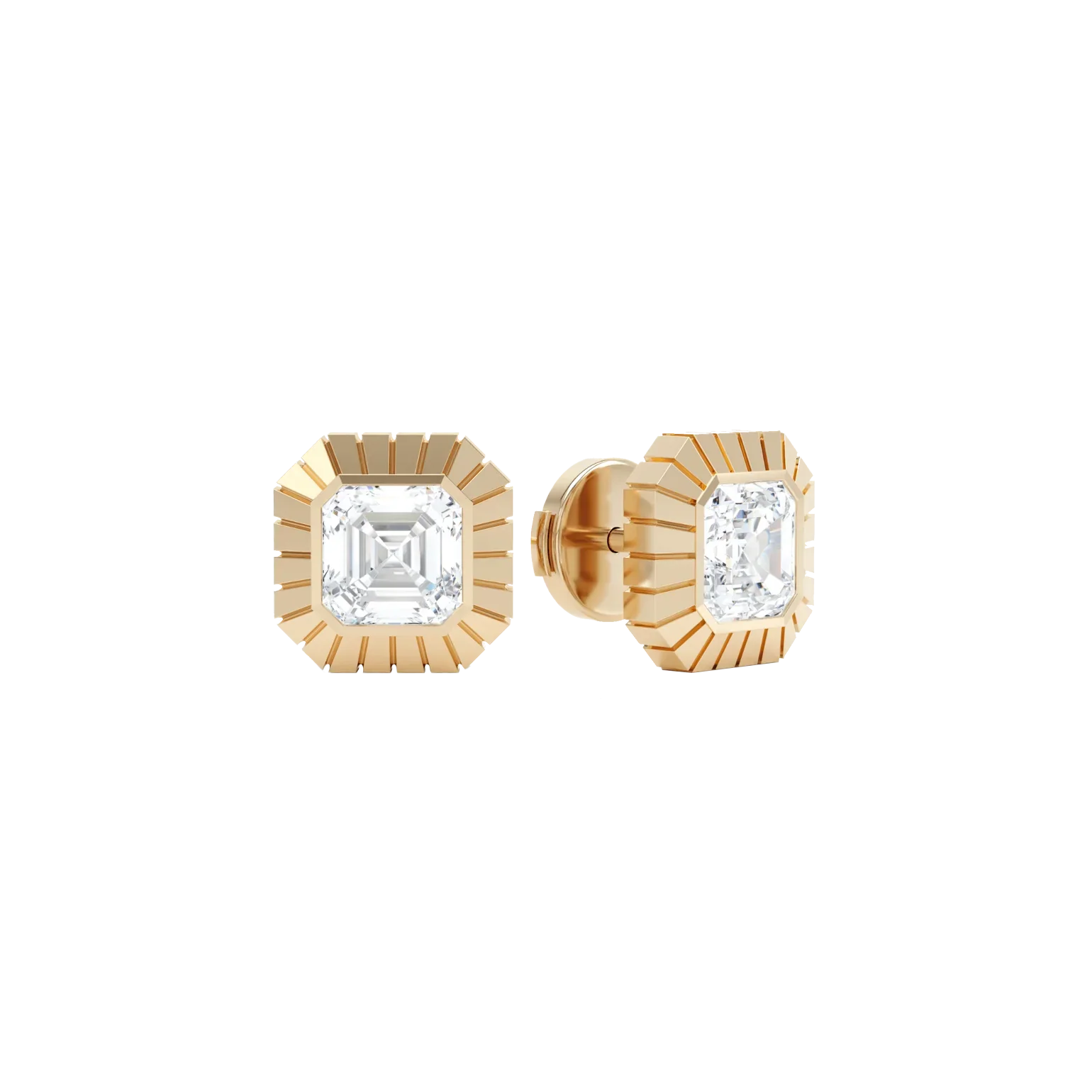  Eternity asscher studs - Asscher Cut Diamond Stud Earrings -  The Future Rocks -    1 