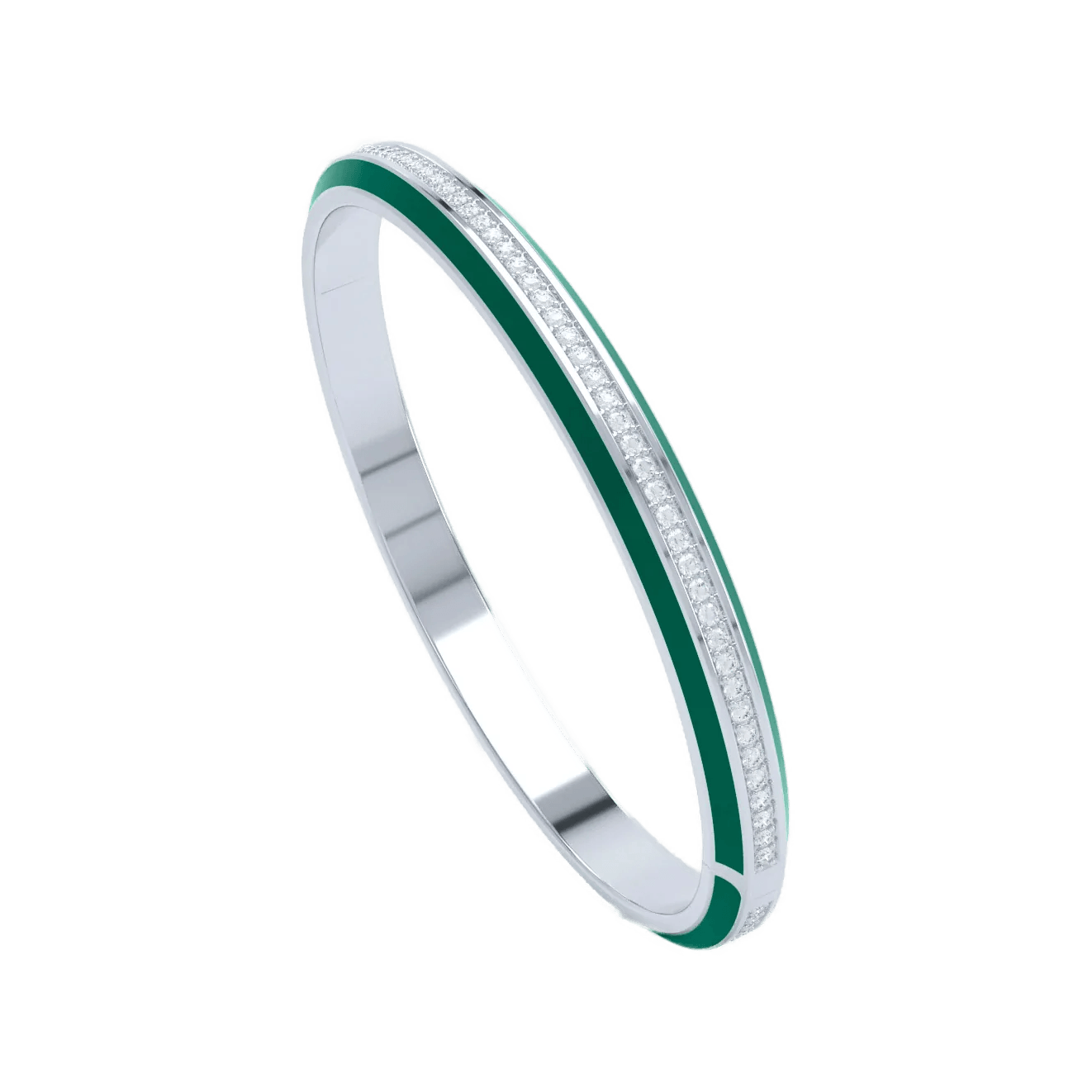  Eternity green enamel bangle - Eternity Green Enamel Bangle Bracelet -  The Future Rocks -    4 