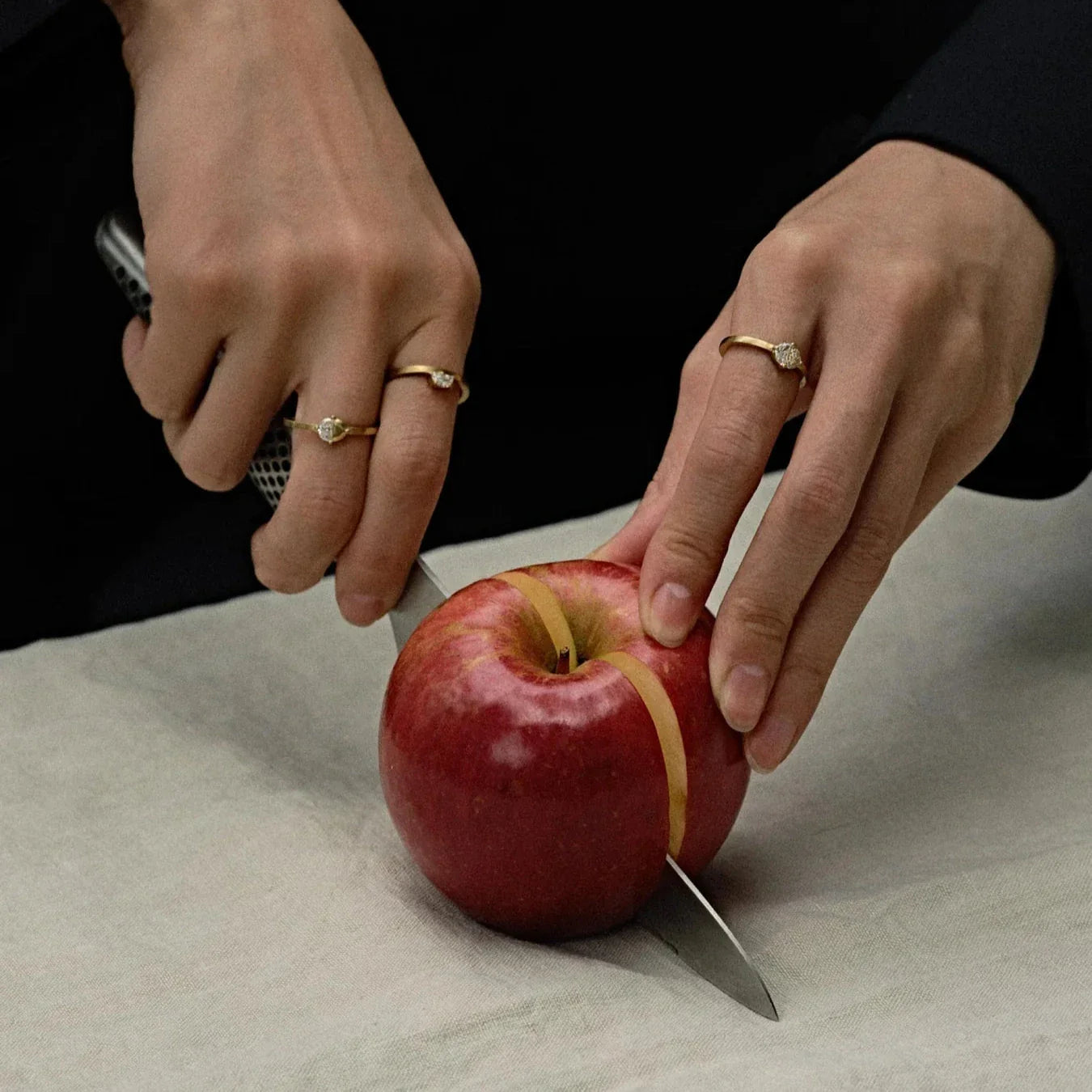  Half moon ring - Half Moon Diamond Ring -  The Future Rocks -    3 