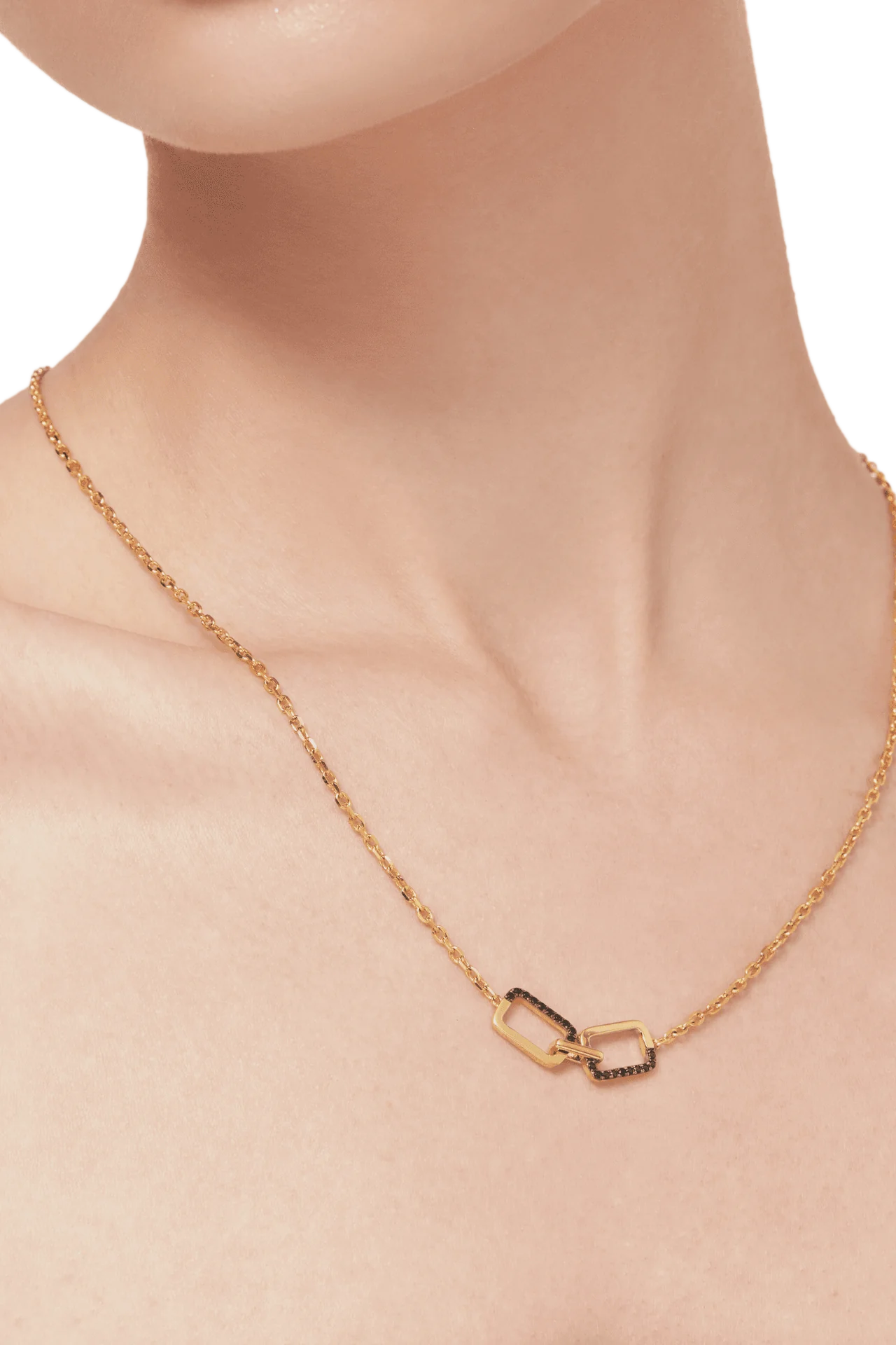 Horizon double-sided pendant necklace - Double-sided Gold Vermeil Pendant Necklace -  The Future Rocks -    4