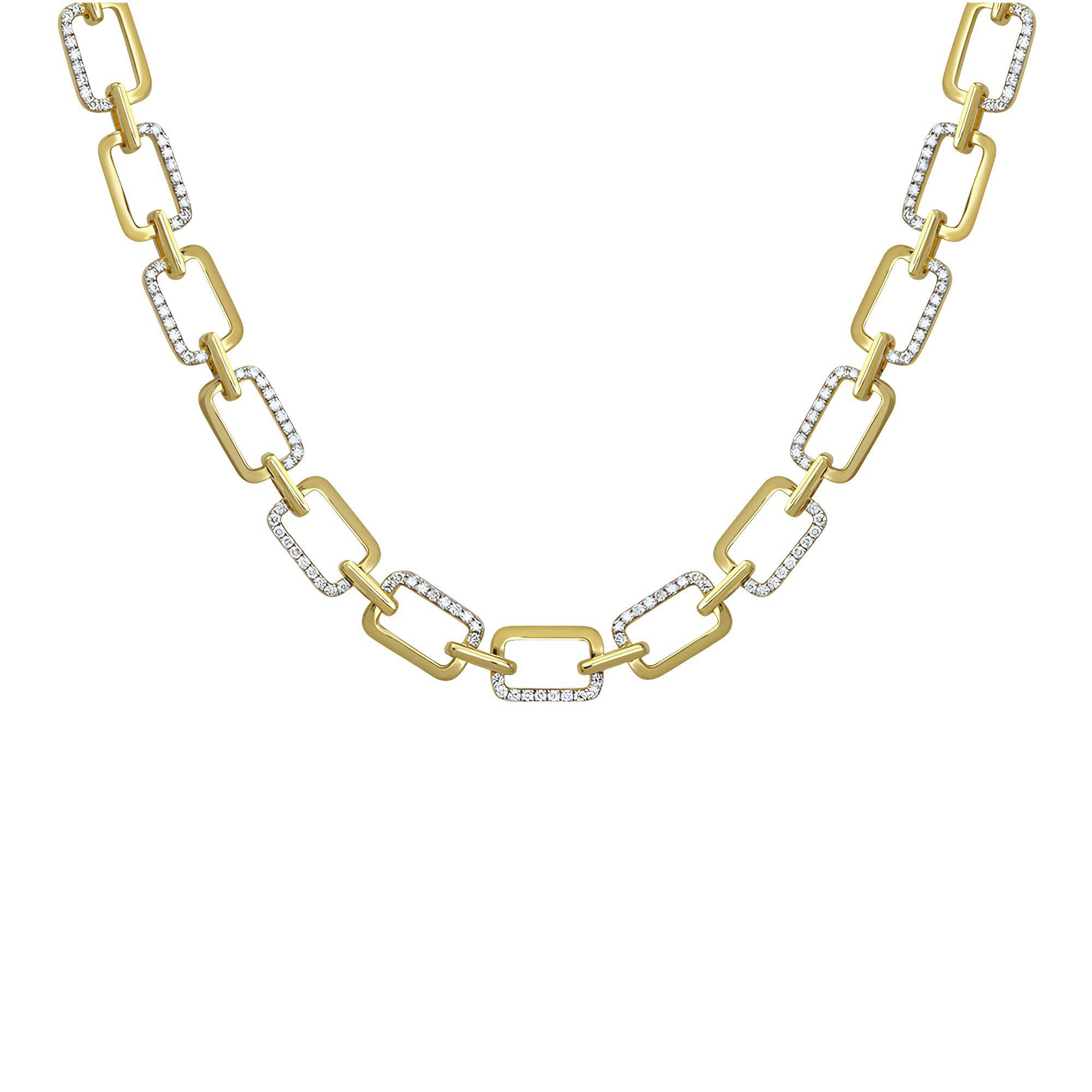  Horizon double-sided statement necklace - Double-sided Gold Vermeil Statement Necklace -  The Future Rocks -    4 