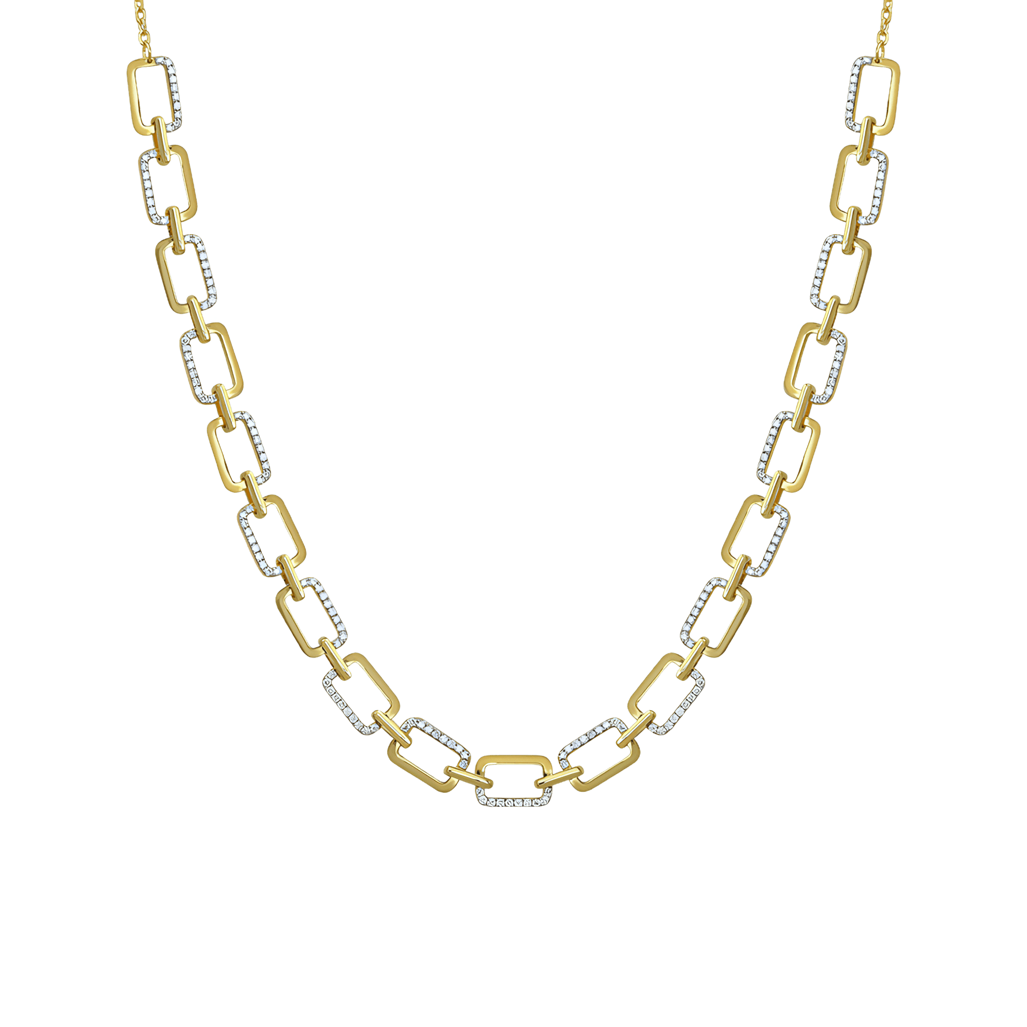  Horizon double-sided statement necklace - Double-sided Gold Vermeil Statement Necklace -  The Future Rocks -    3 