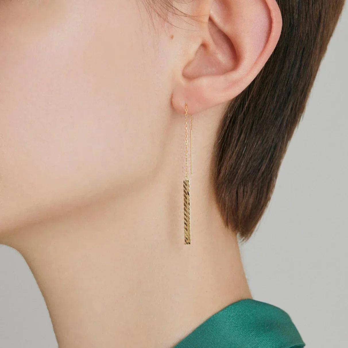  Herringbone chain earring - Herringbone Chain Earring -  The Future Rocks -    2 
