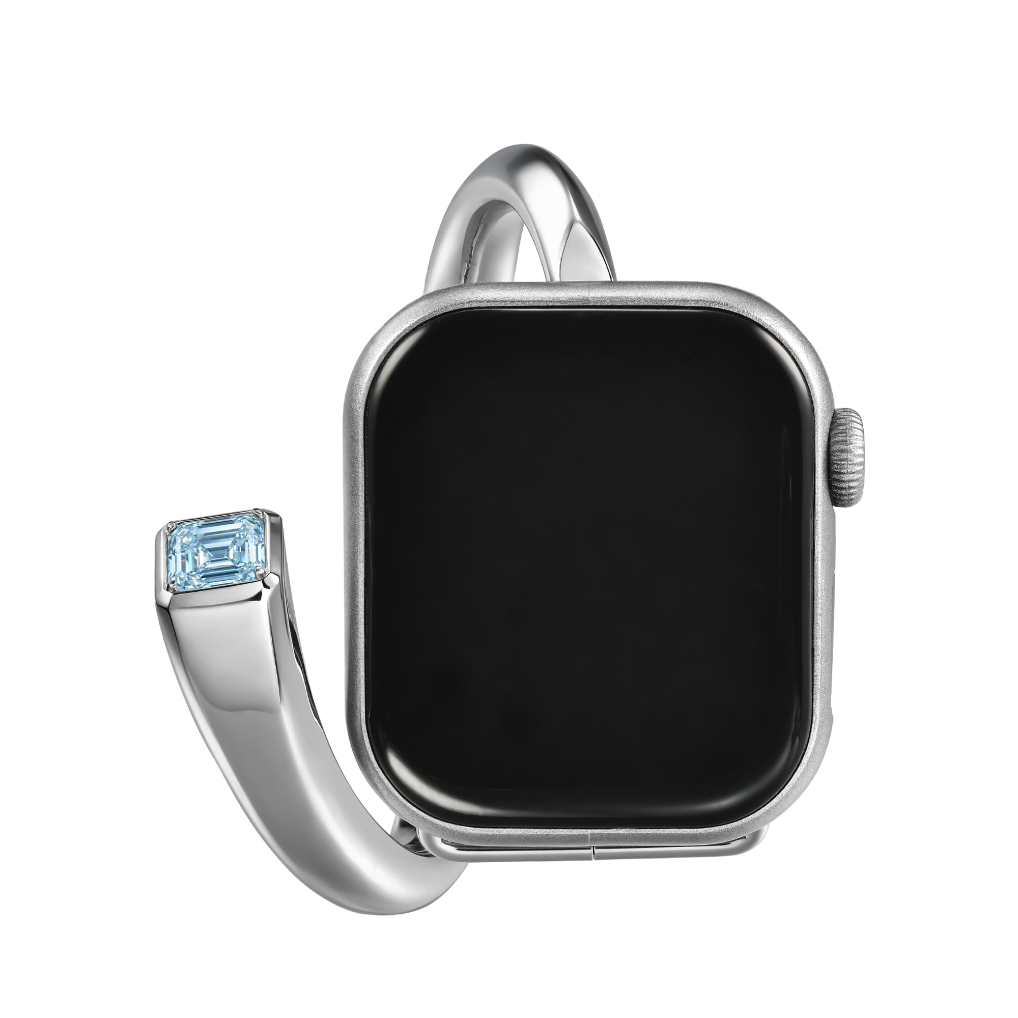 Nova iWatch bangle with aquamarine