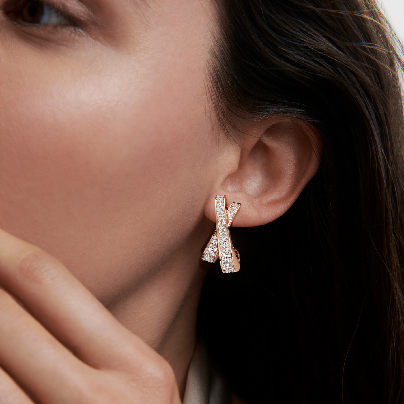  Infinite pavé earrings - Infinite Pavé Diamond Earrings -  The Future Rocks -    2 