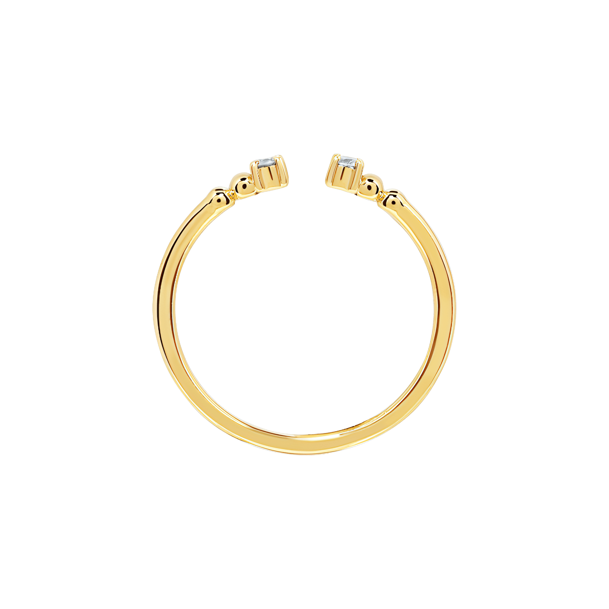 Kenaf ring - Kenaf 18K Gold Lab-Grown Diamond Open Ring -  The Future Rocks -    3 