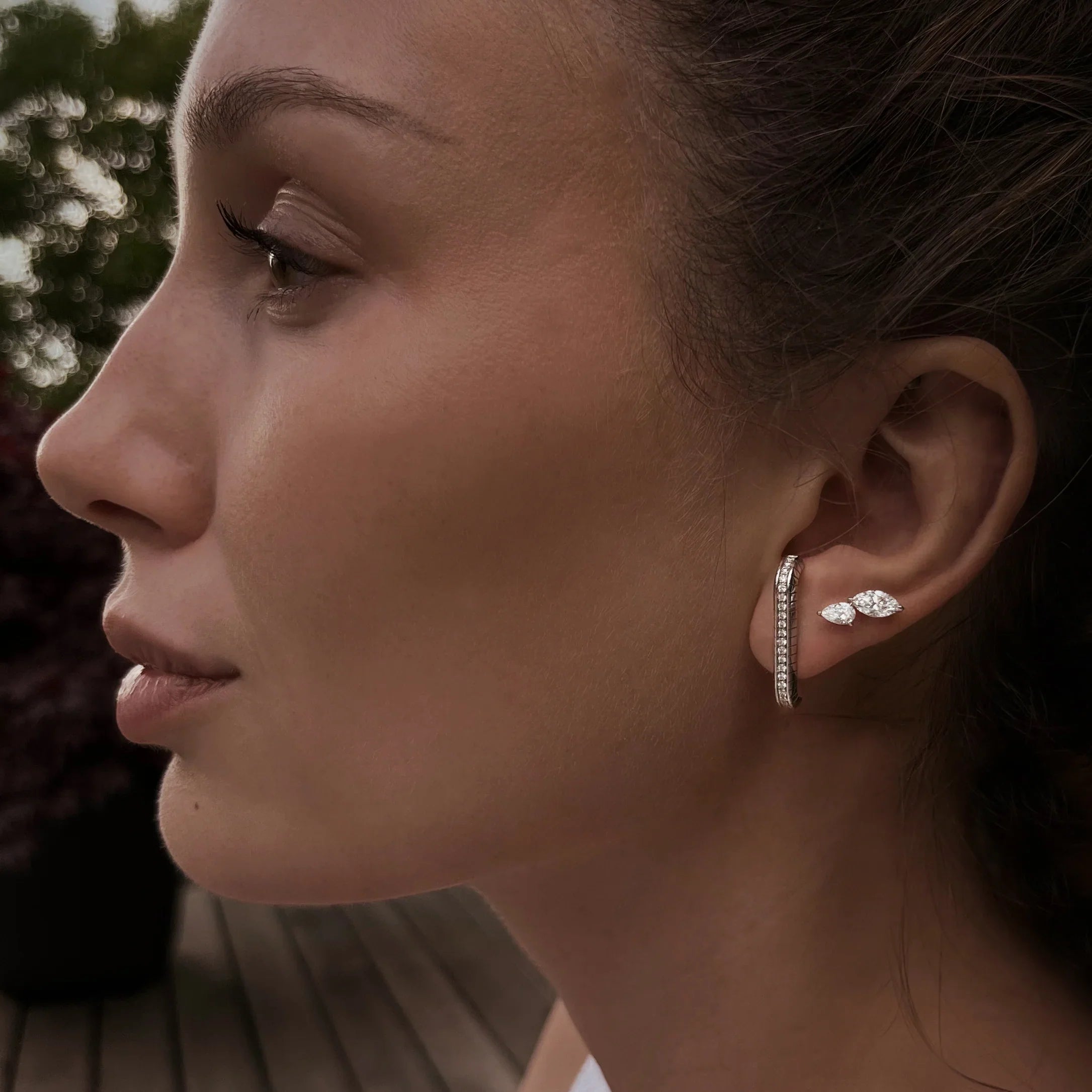  The pear stud - Pear Shaped Lab-Grown Diamond Stud Earrings -  The Future Rocks -    2 