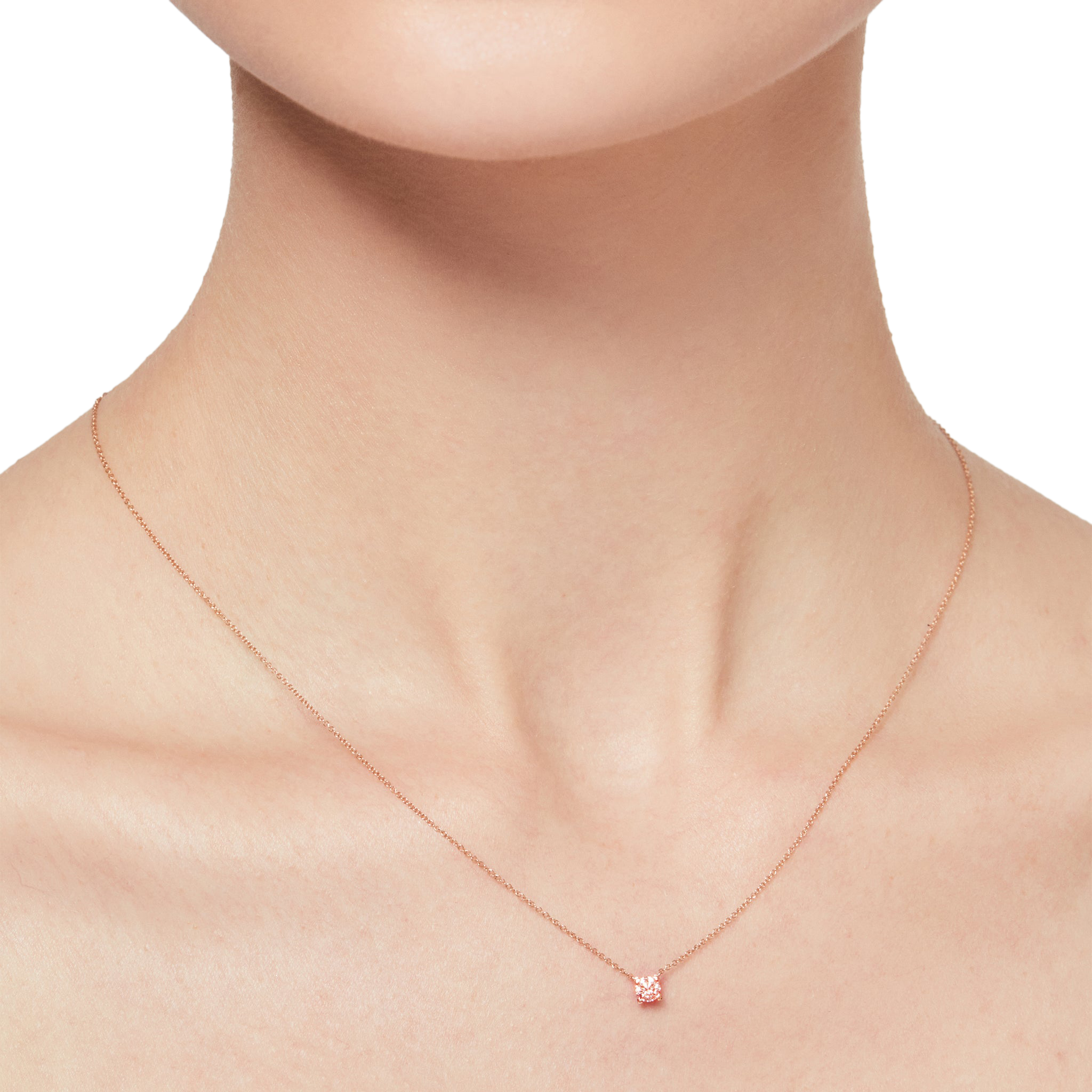  Luna pink diamond solitaire necklace 0.2ct - Lab-Grown Pink Diamond Pendant Necklace -  The Future Rocks -    2 