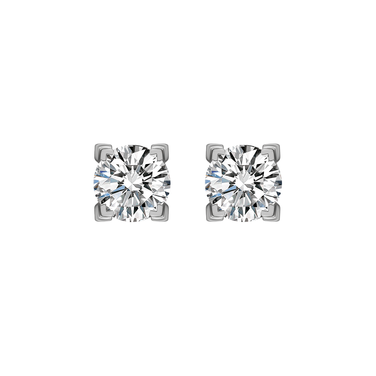 Luna solitaire earrings 1ct - Round Diamond Stud Earrings -  The Future Rocks -    5