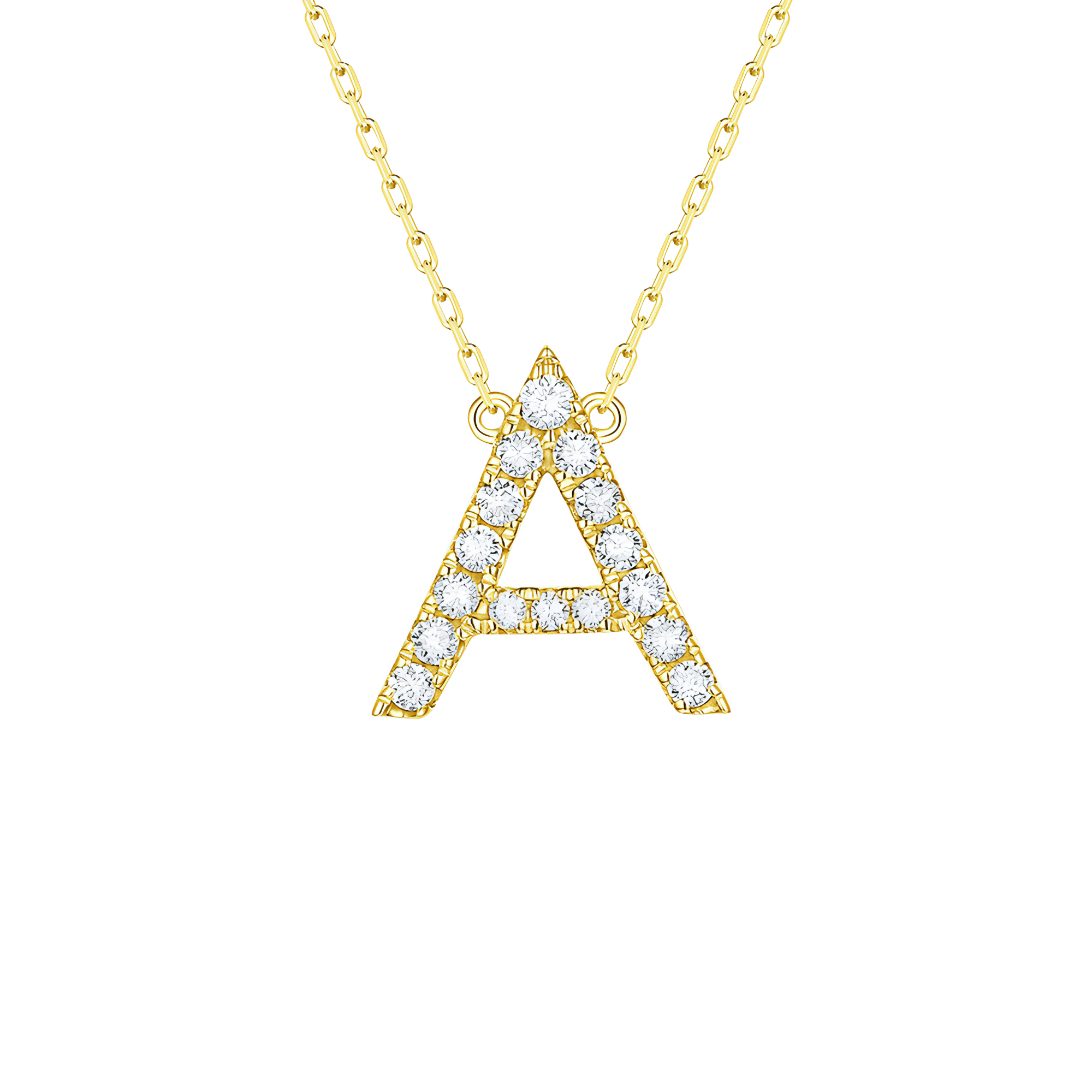  My type alphabet necklace - Lab-Grown Diamond Gold Initial Necklace -  The Future Rocks -    1 