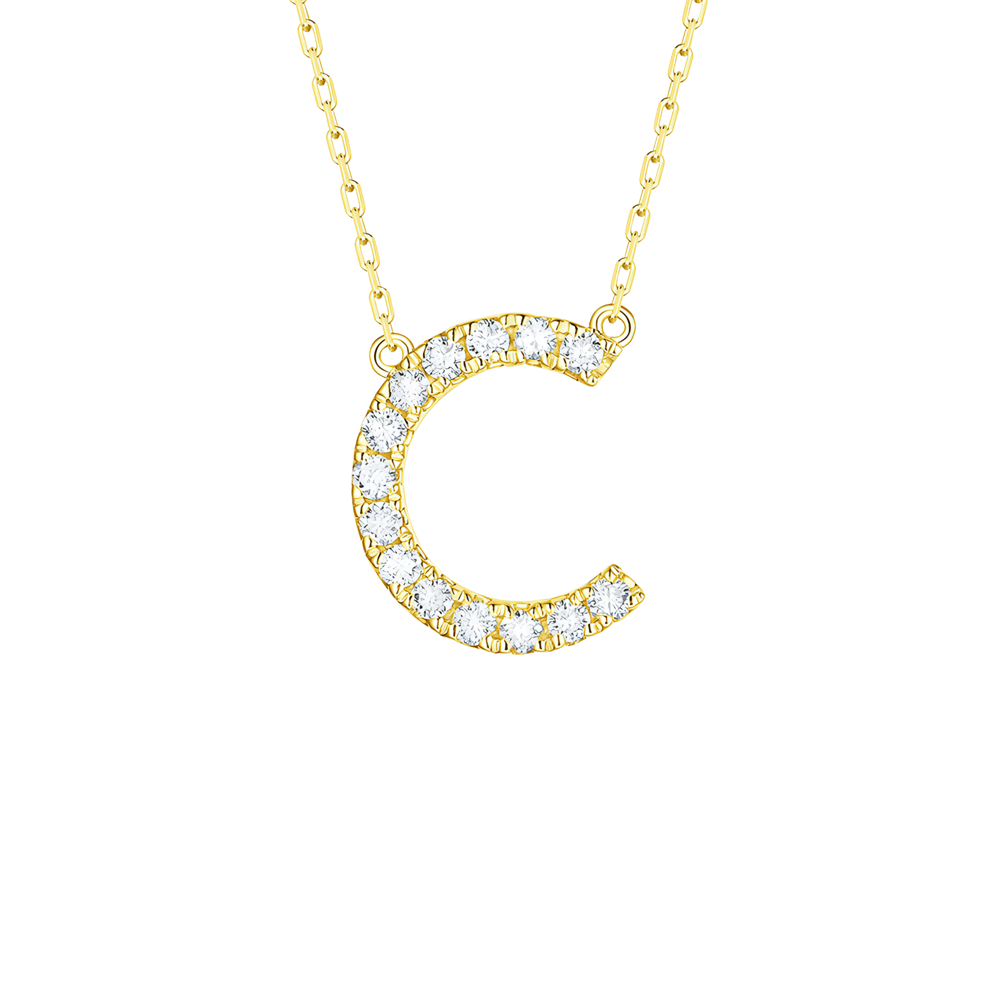  My type alphabet necklace - Lab-Grown Diamond Gold Initial Necklace -  The Future Rocks -    6 