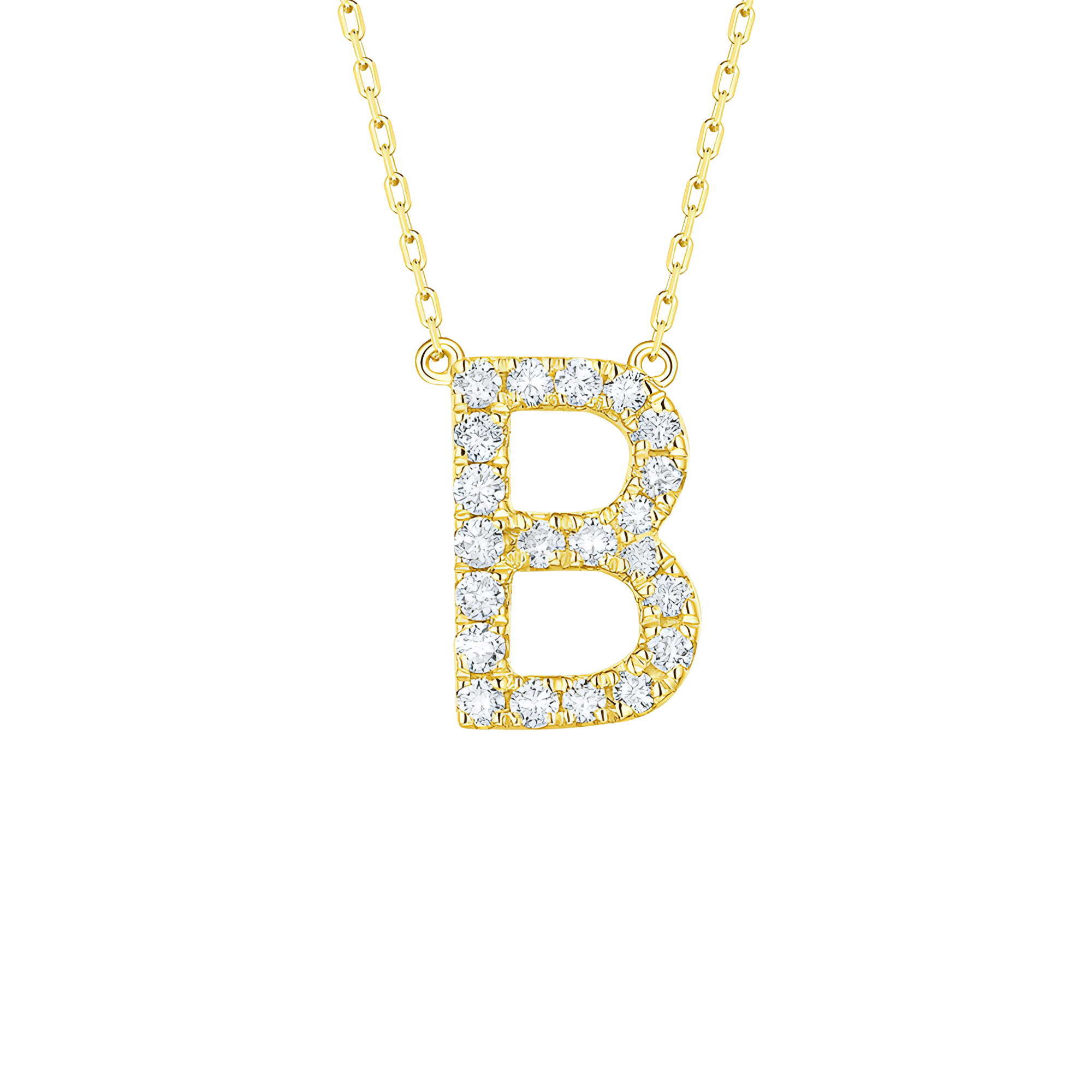  My type alphabet necklace - Lab-Grown Diamond Gold Initial Necklace -  The Future Rocks -    4 