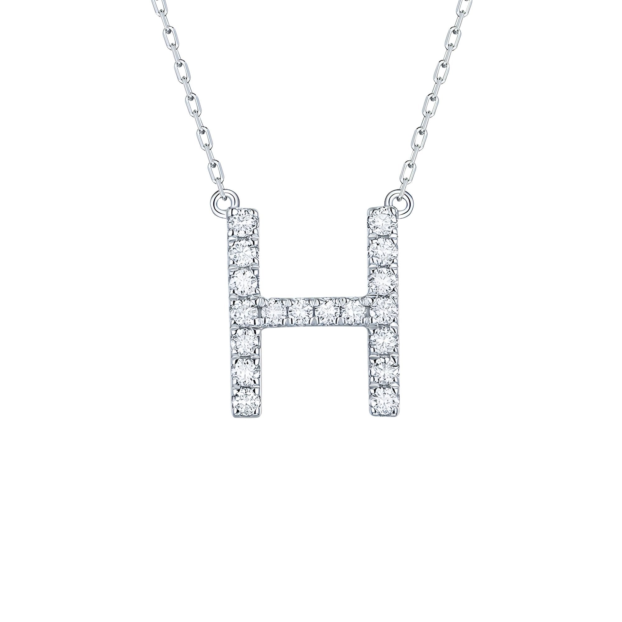  My type alphabet necklace - Lab-Grown Diamond Gold Initial Necklace -  The Future Rocks -    17 