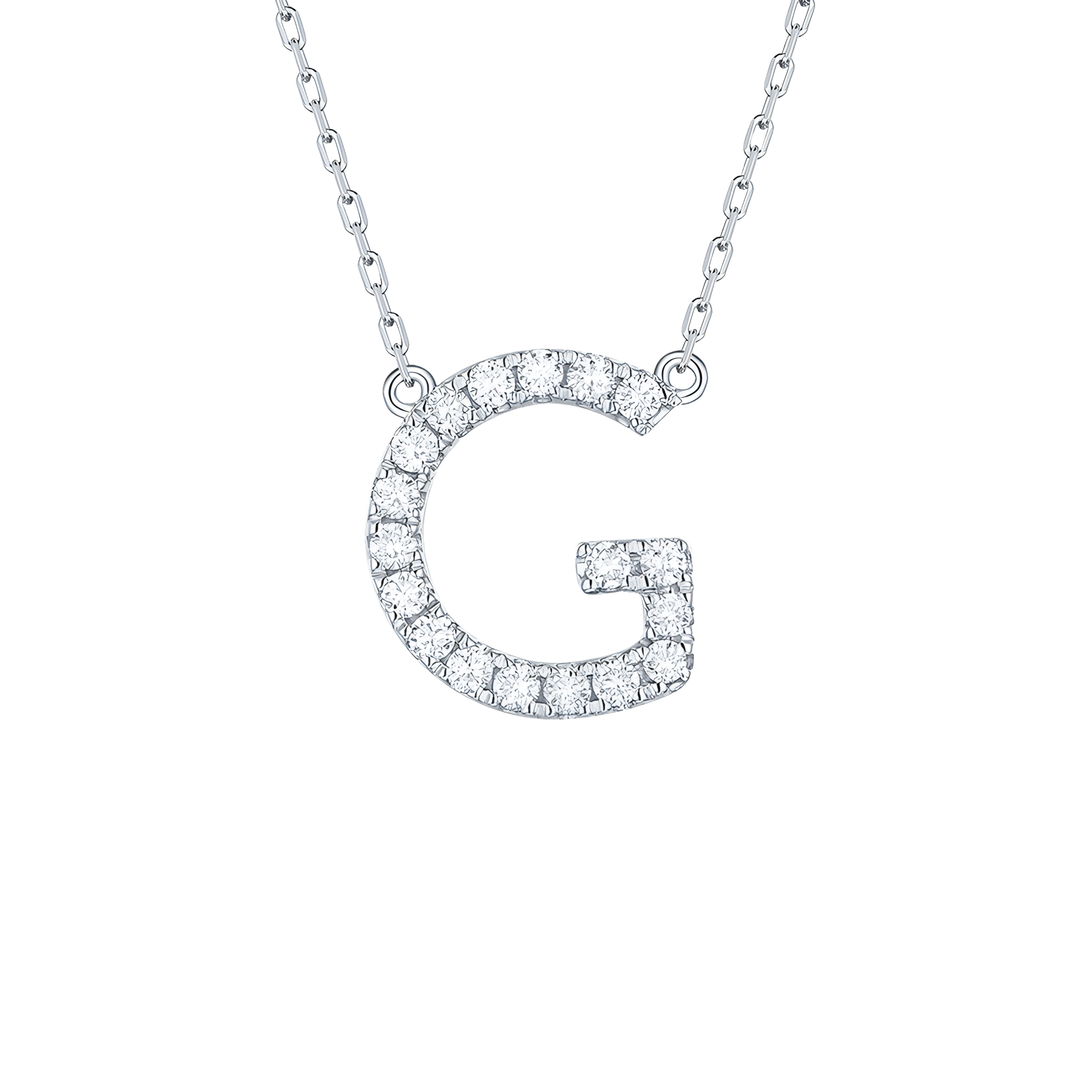  My type alphabet necklace - Lab-Grown Diamond Gold Initial Necklace -  The Future Rocks -    15 