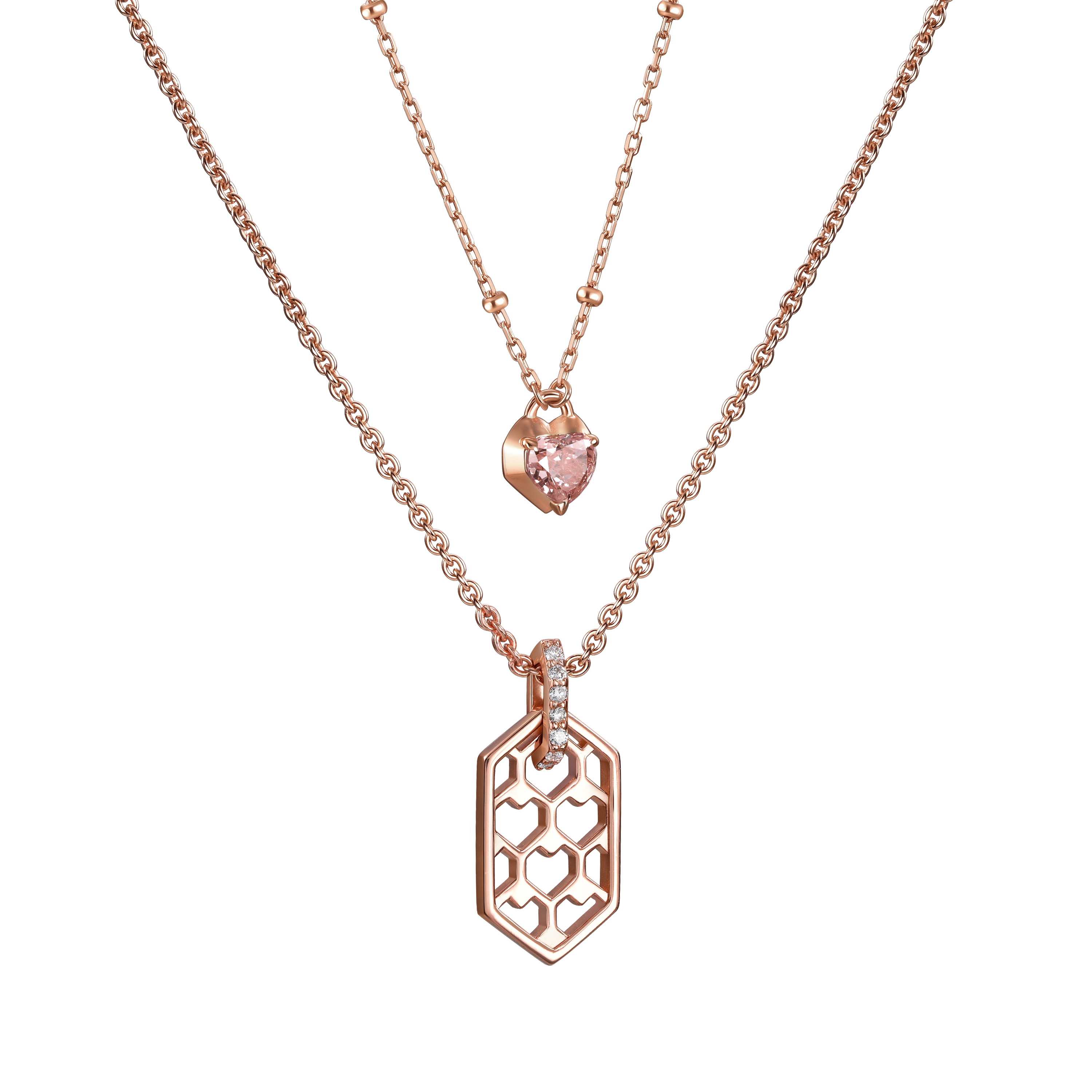 The heart nucleus necklace - Heart Nucleus Diamond Necklace -  The Future Rocks -    5
