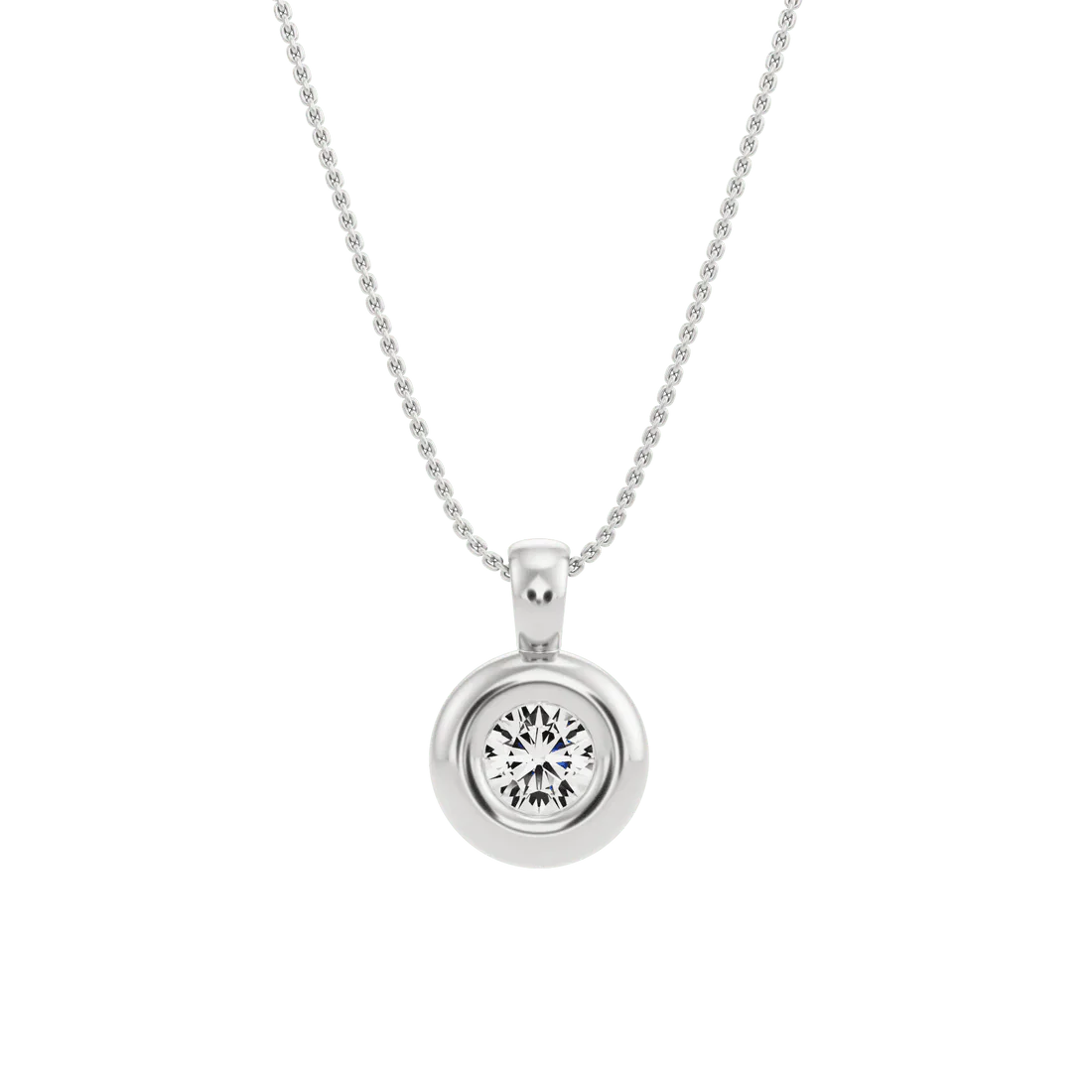  Orapa blanca necklace - Bezel Set Diamond Necklace -  The Future Rocks -    3 
