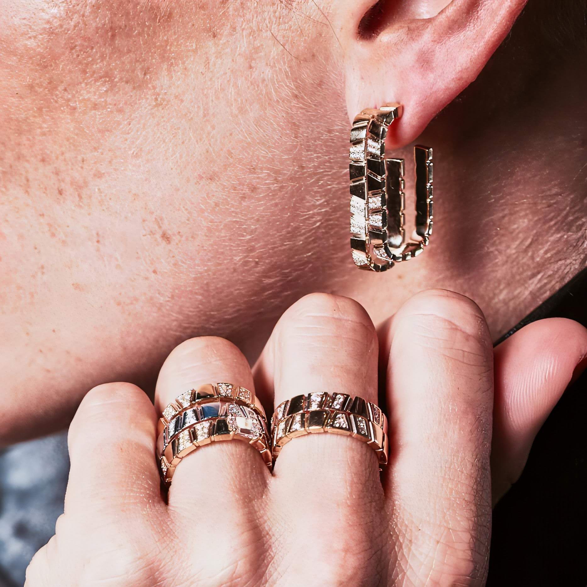  Ride+love medium pavée earrings - Ride & Love Medium Pavée Earrings -  The Future Rocks -    2 