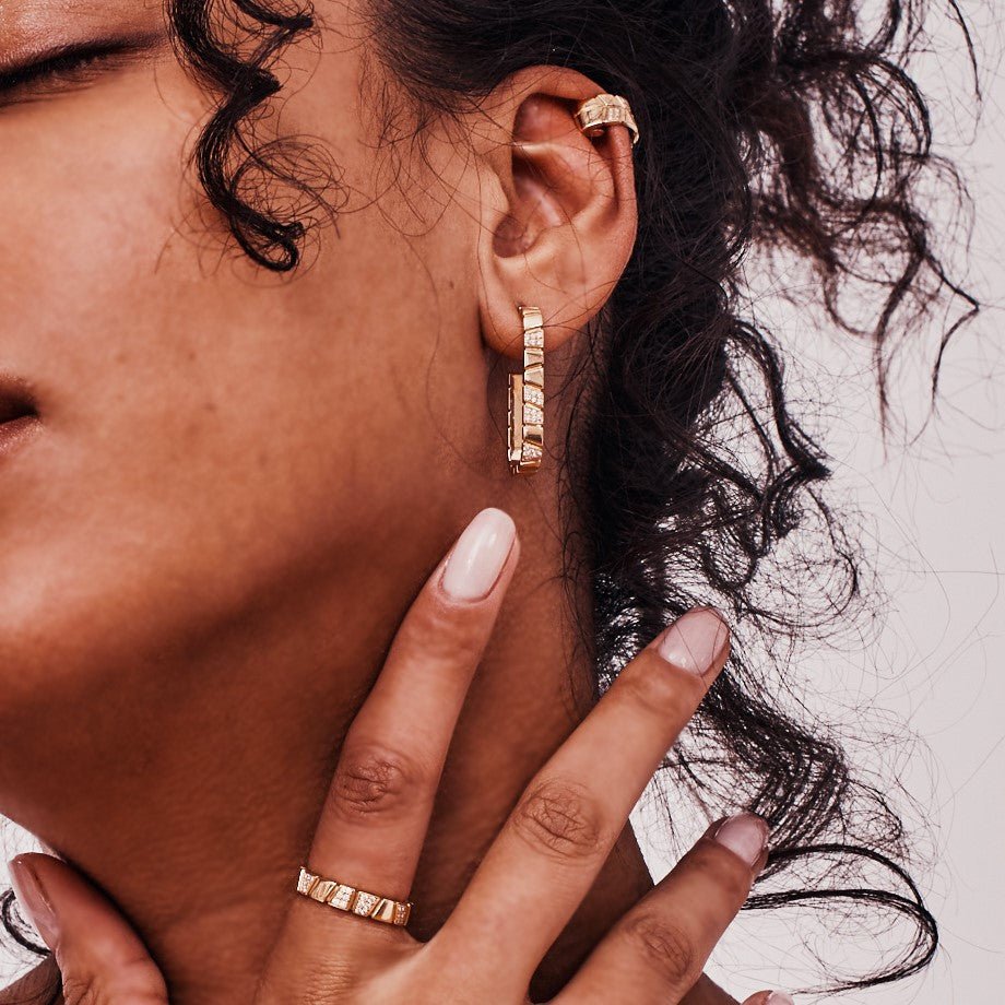  Ride+love semi-pavé alternée clip ear cuff - Ride & Love Semi-Pavé Alternée Clip Ear Cuff -  The Future Rocks -    7 