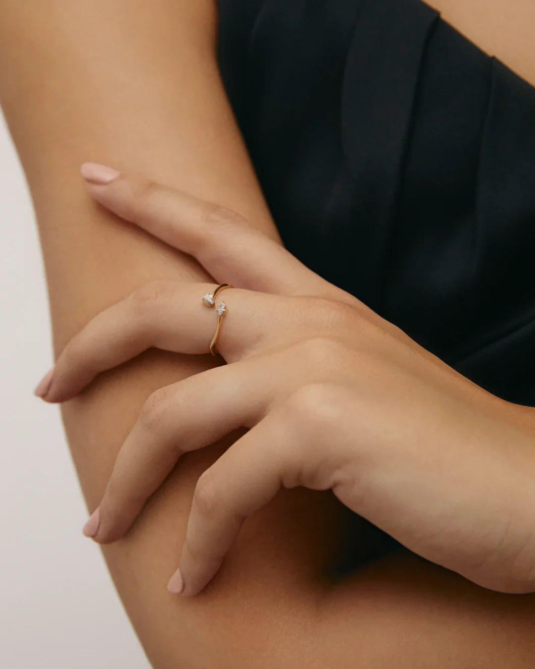  Sempre ring - 14K Gold Lab-Grown Diamond Sempre Cuff Ring -  The Future Rocks -    2 