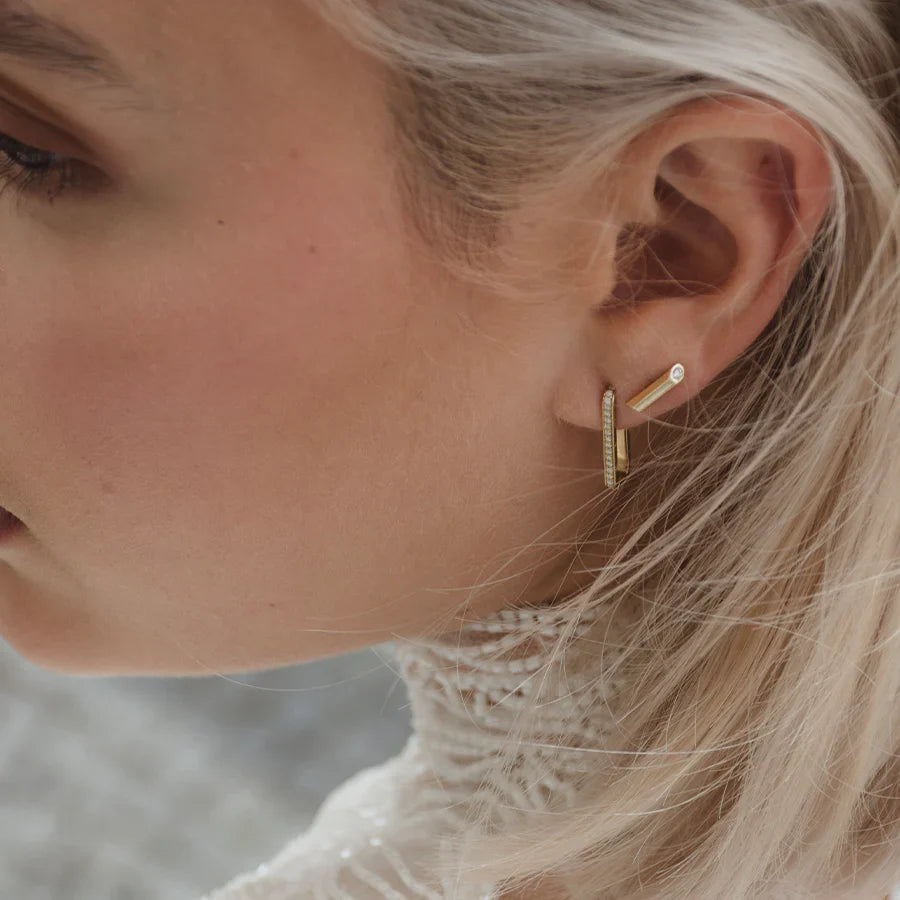  Sunbeam earrings - Sunbeam Gold Bar Earrings -  The Future Rocks -    2 