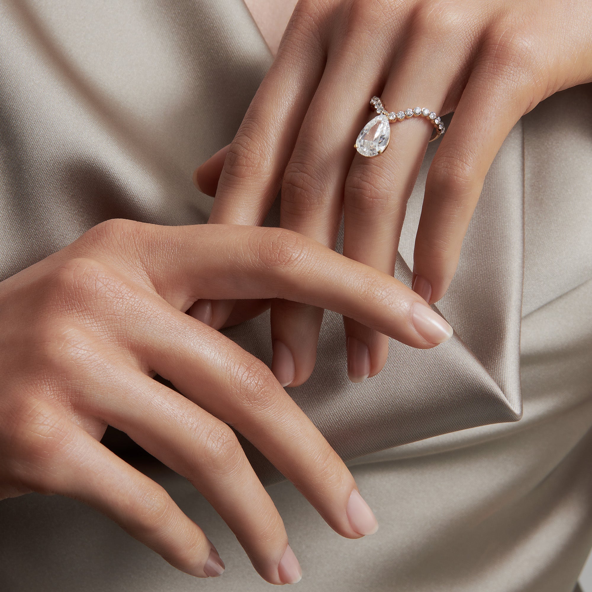  Tear curve diamond ring - Tear Curve Diamond Ring -  The Future Rocks -    4 