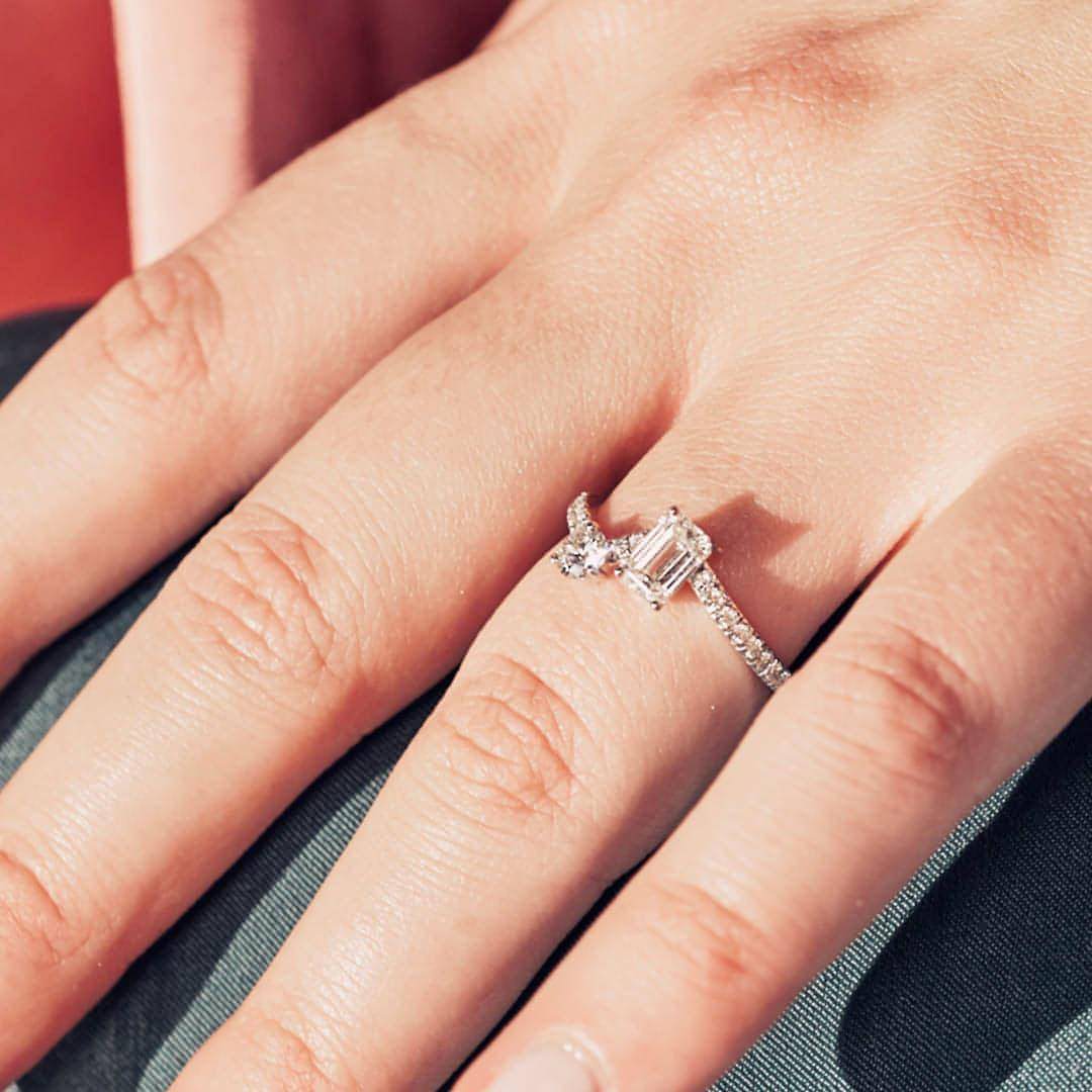  Toi+Moi pavée ring II - Toi et Moi Diamond Pavé Ring II -  The Future Rocks -    4 