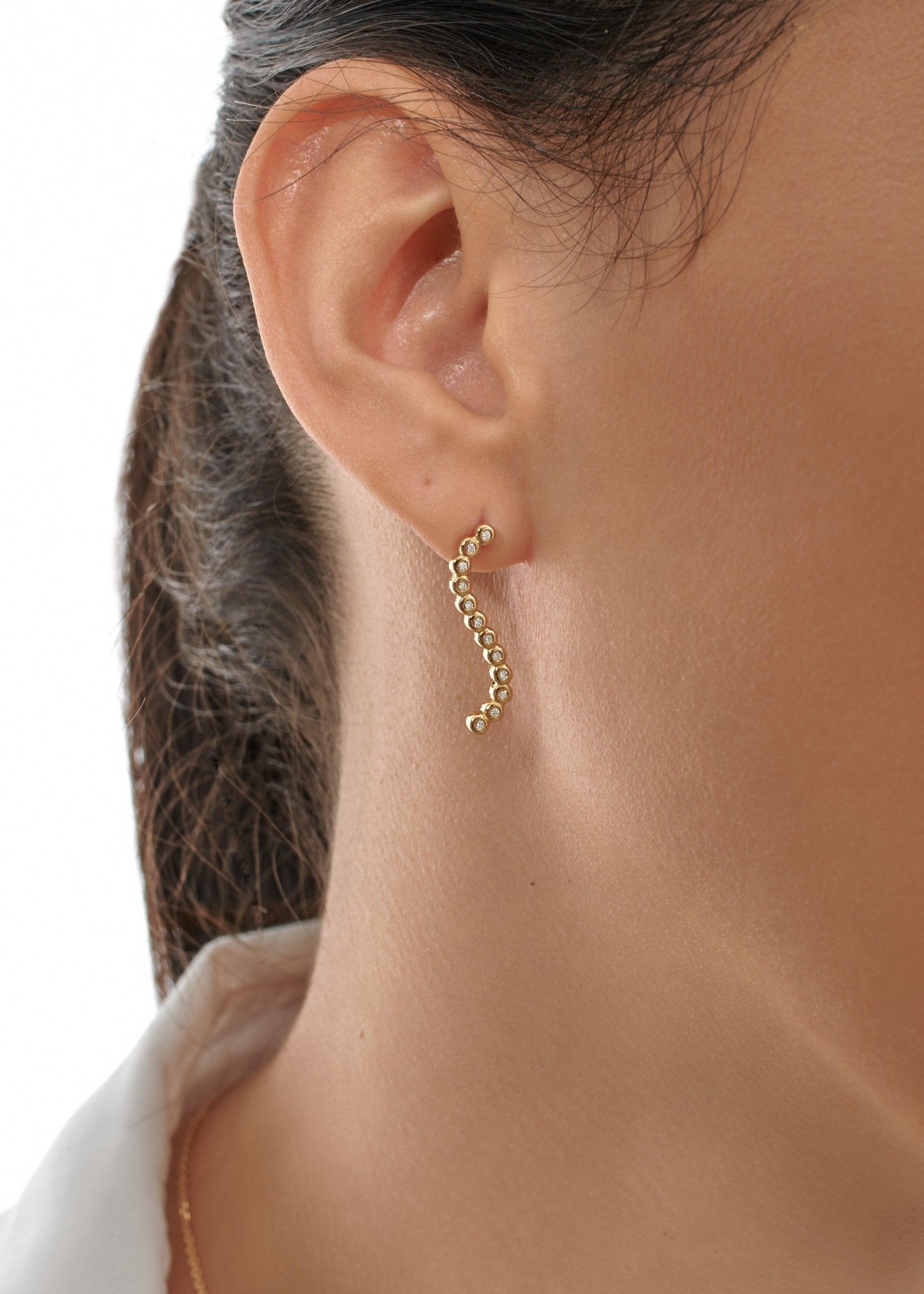  Wave earrings - Lab-Grown Diamond Wave Earrings -  The Future Rocks -    4 