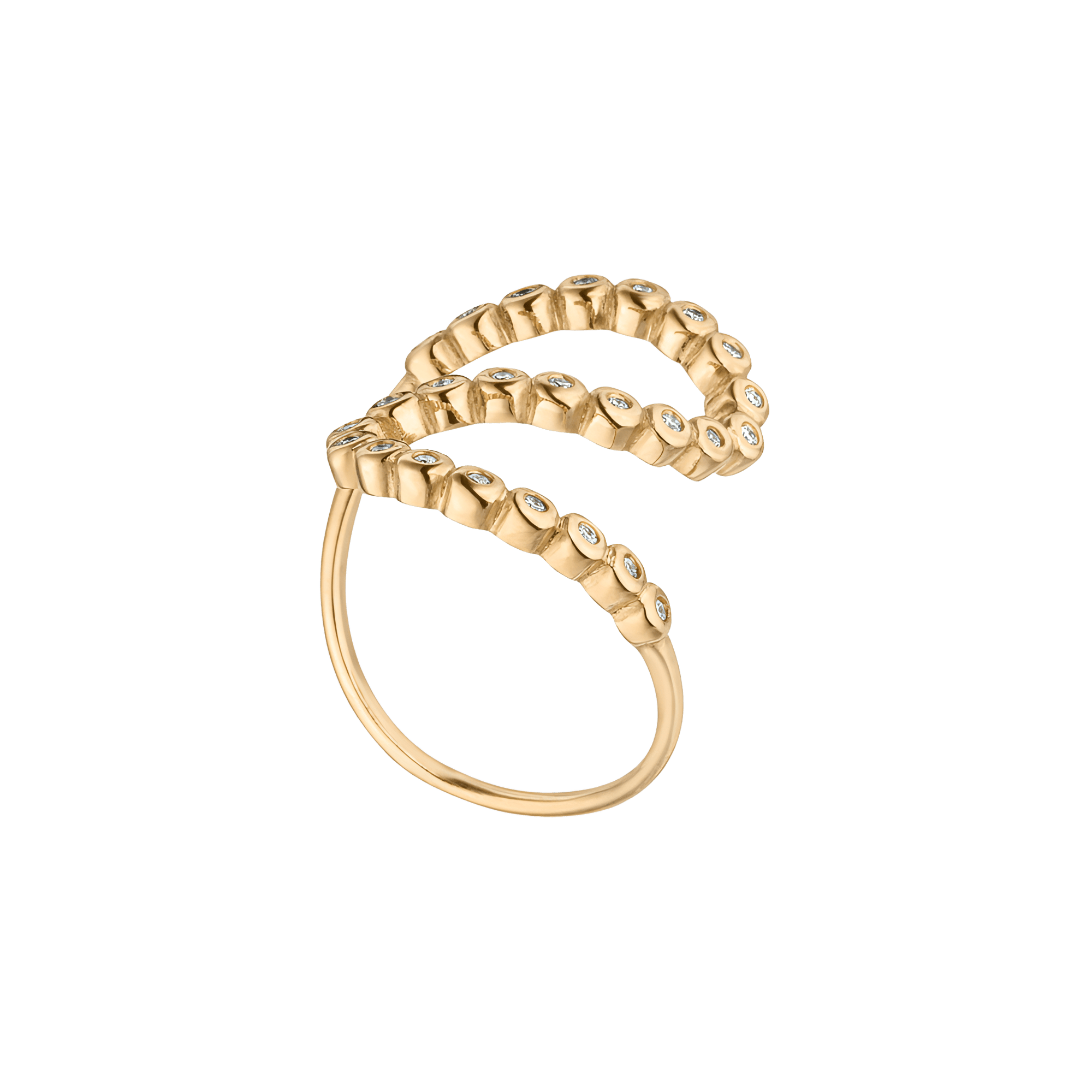  Wave ring - Lab-Grown Diamond Wave Ring -  The Future Rocks -    3 