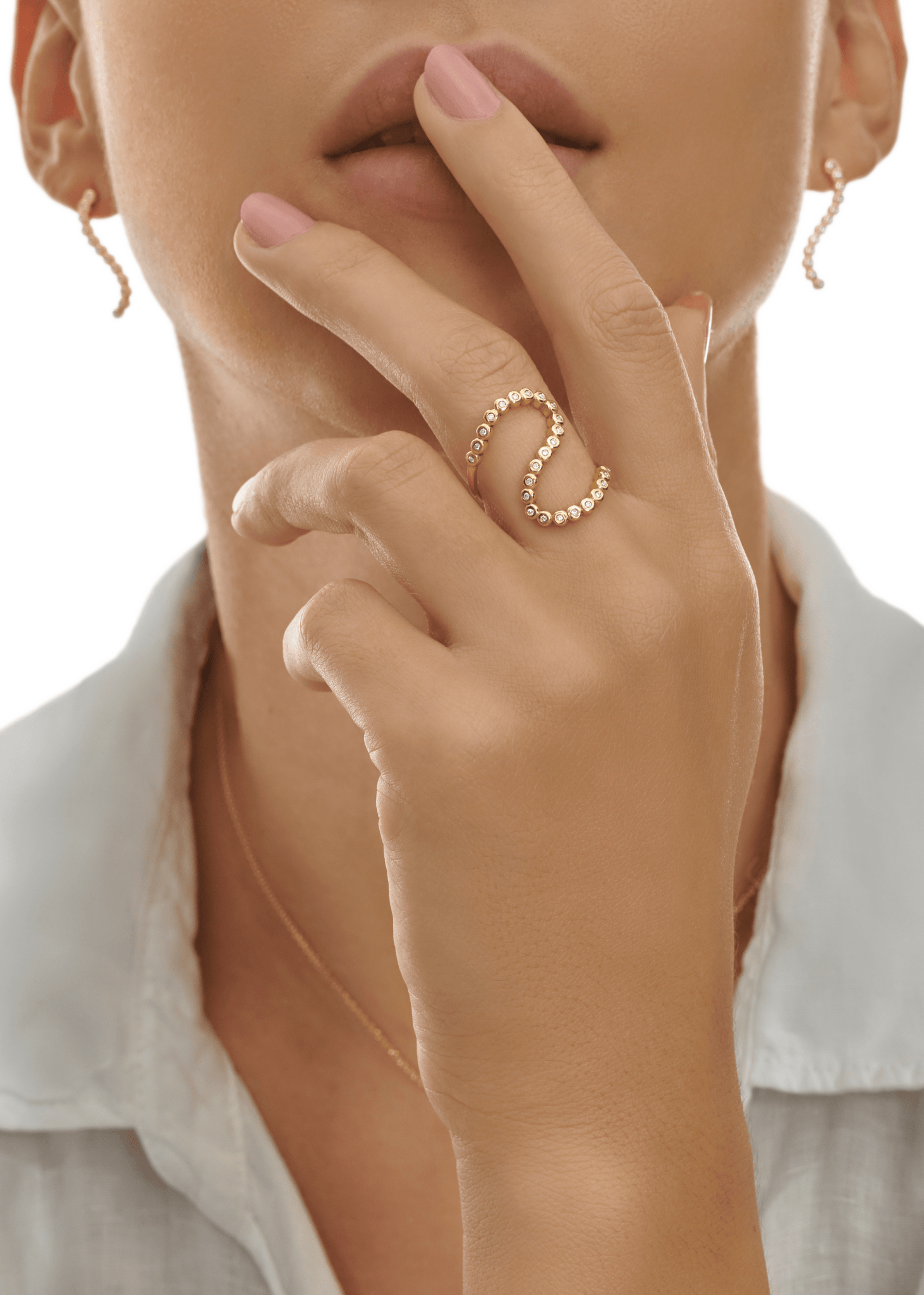  Wave ring - Lab-Grown Diamond Wave Ring -  The Future Rocks -    5 