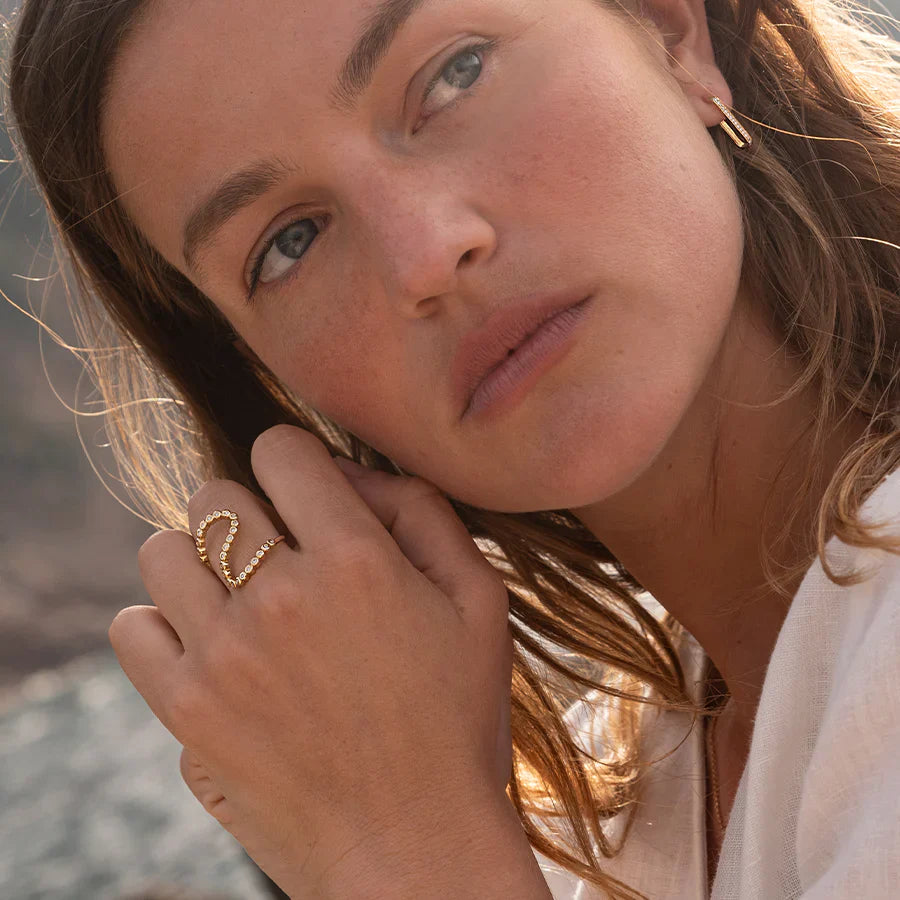  Wave ring - Lab-Grown Diamond Wave Ring -  The Future Rocks -    2 