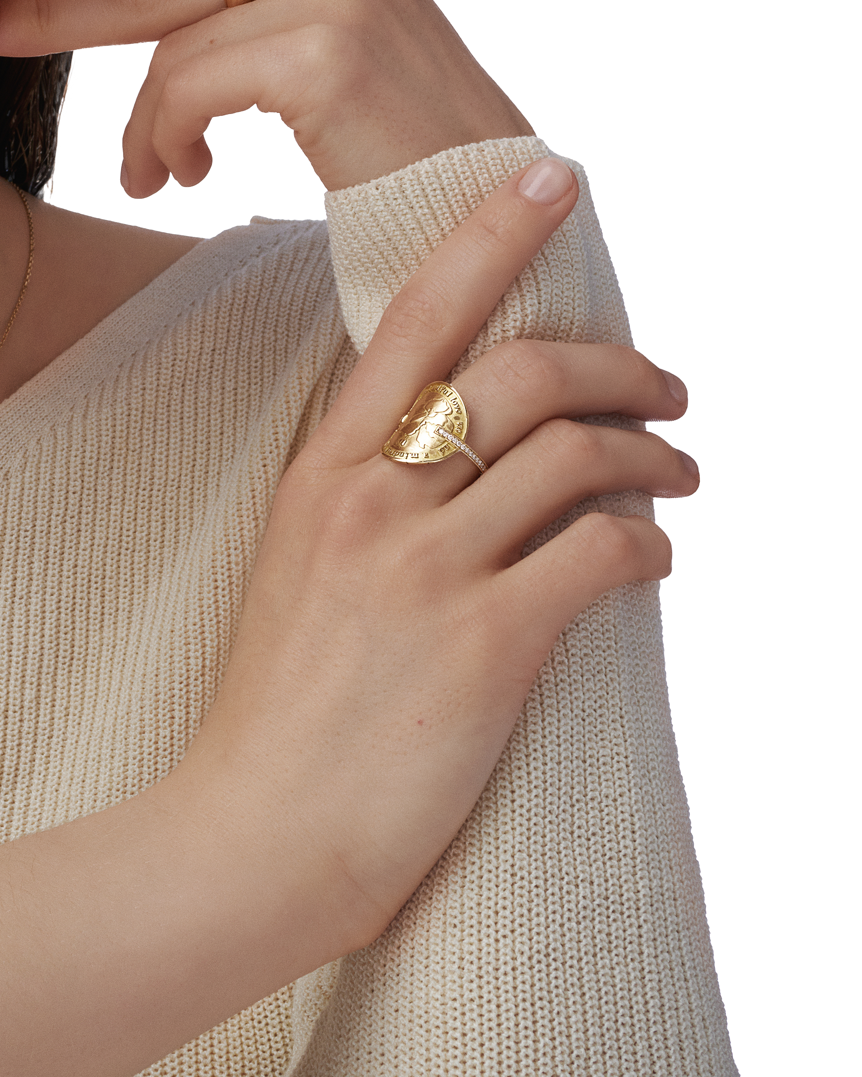  Wild flowers ring - 18K Recycled Gold Wild Flowers Ring -  The Future Rocks -    4 