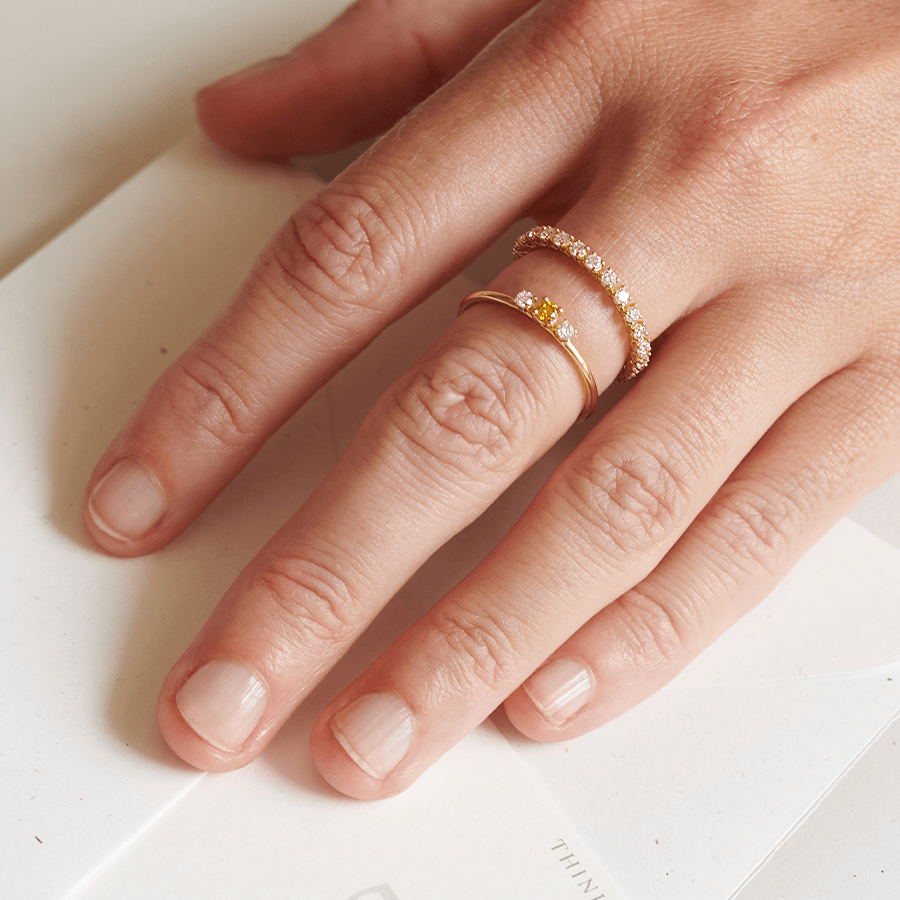  Wilderness trilogie ring - Lab-Grown Diamond Trilogie Ring -  The Future Rocks -    2 